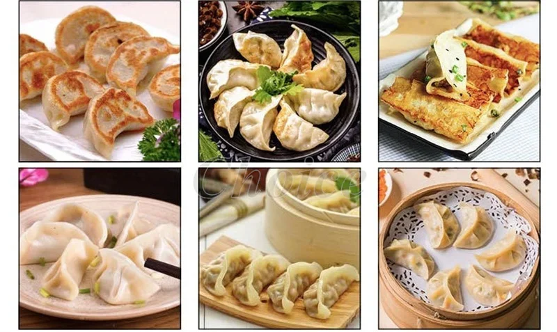 Máquina semiautomática para hacer dumplings Gyoza de mesa japonesa, 1500 unidades/H, máquina para hacer dumplings fritos pequeños para uso en restaurante