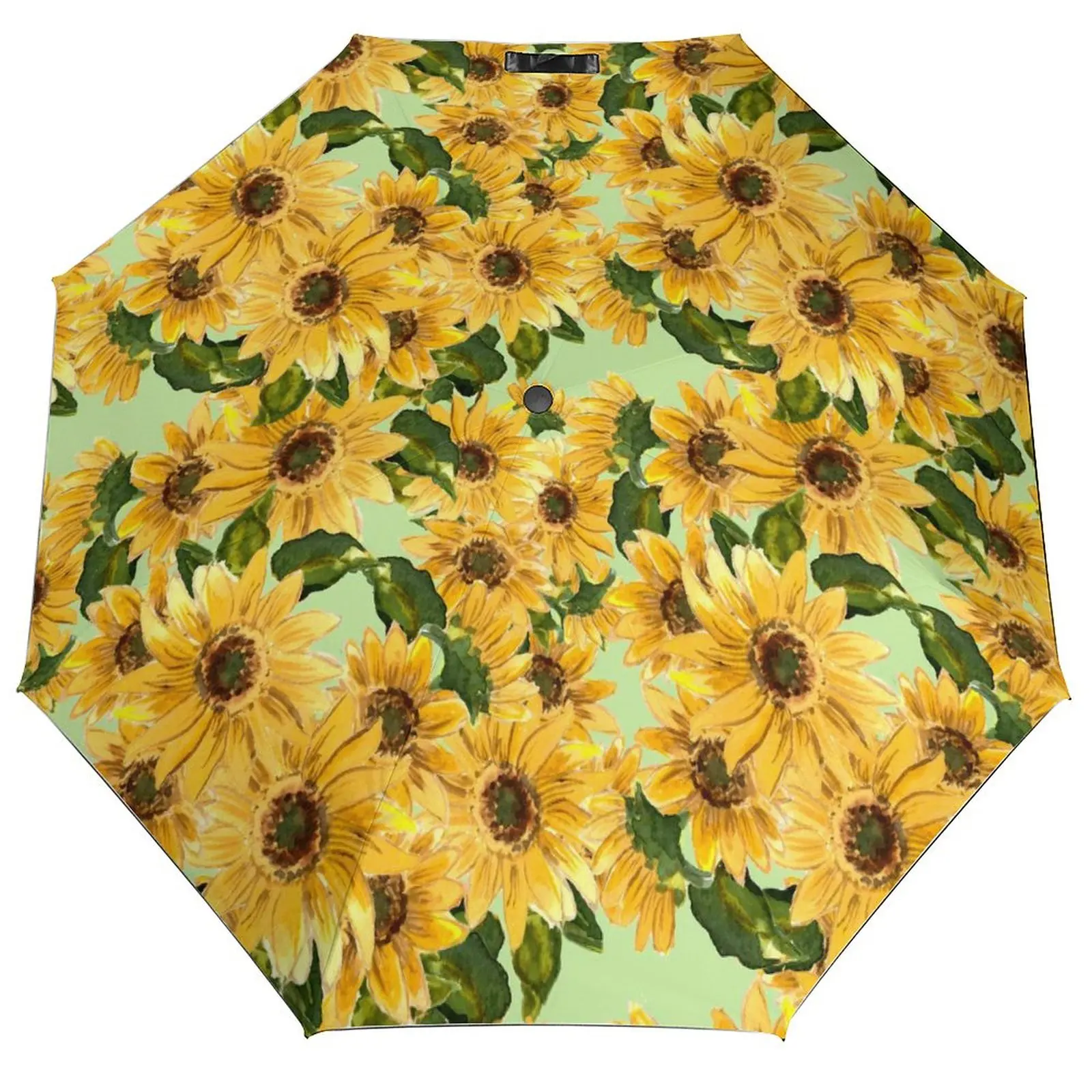 Blooming Sunflower Umbrella Yellow Flowers Windproof Tours Umbrella Aesthetic Auto Design Reinforced Umbrella