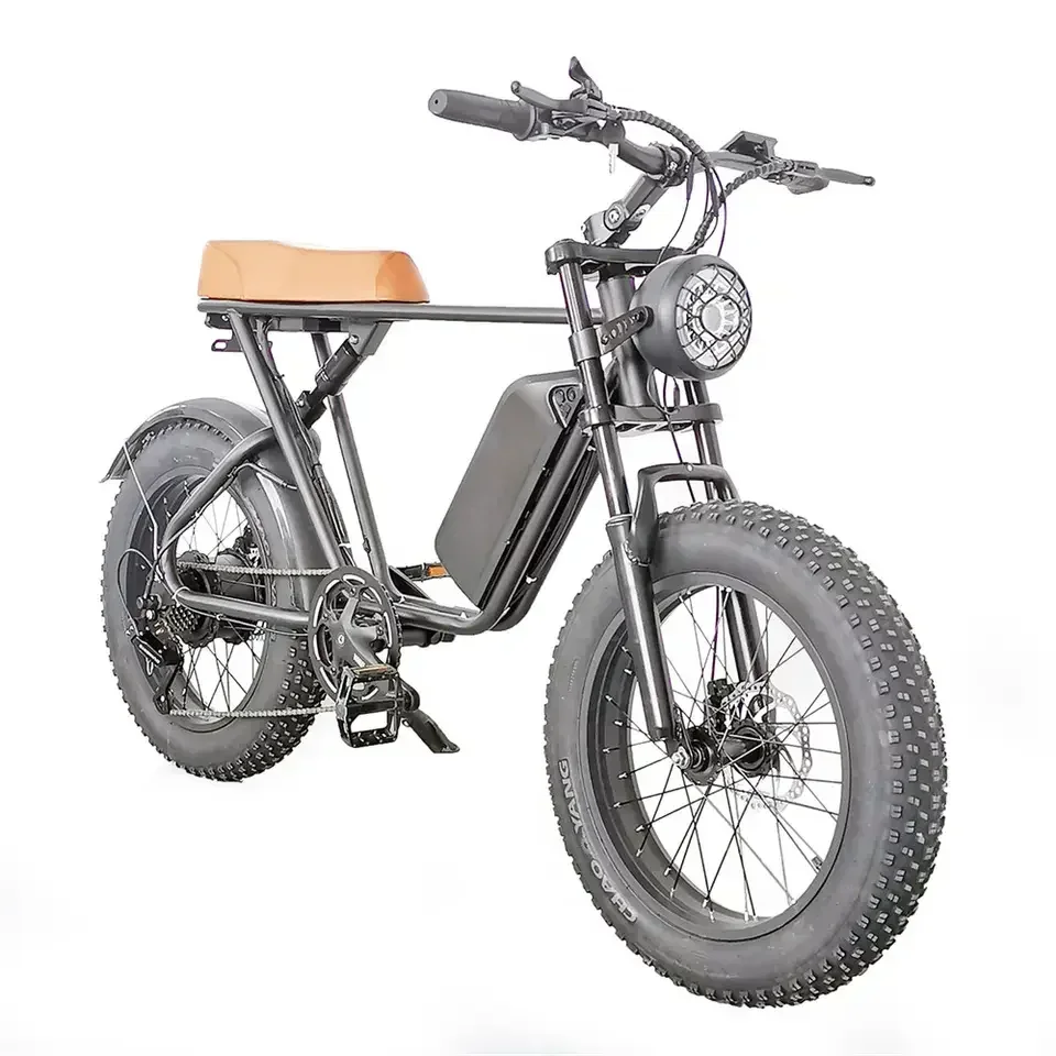 C91 1000W 48V 15Ah 20*4.0 fat tire 50km/h mountain beach moped aluminum alloy suspension road electric bicycle