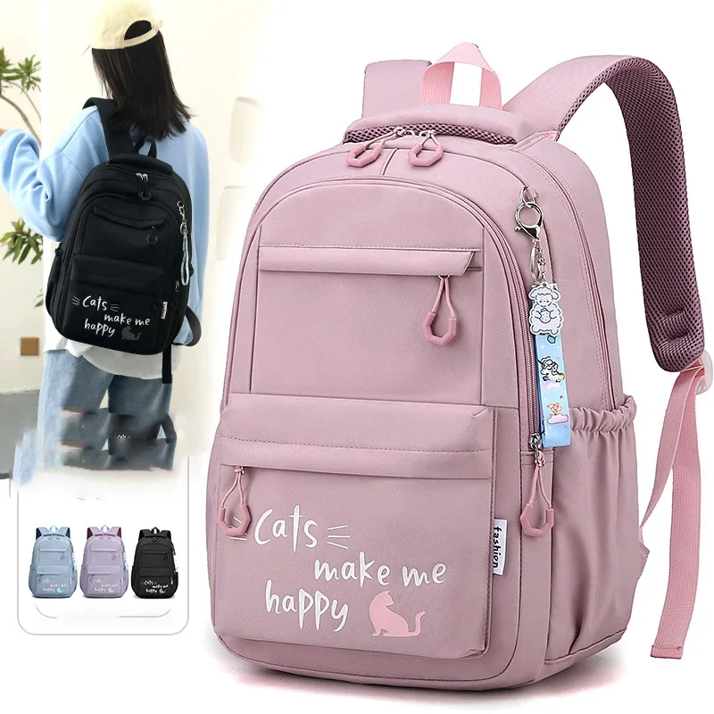 

Girl School Bag Back Pack for Teenager Women Children Female Pink Backpack Primary High Bag pack Class Teens Child Shoulder Bag