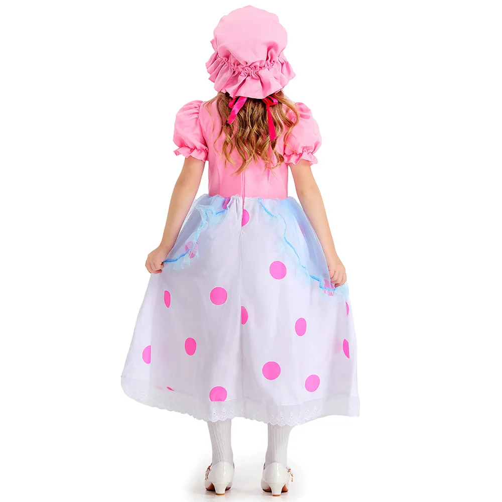 Festa dei bambini stile cartone animato rosa principessa vestito Costume bambini Costume Cosplay carino dolce Kawaii vestito da partito vestiti di scena