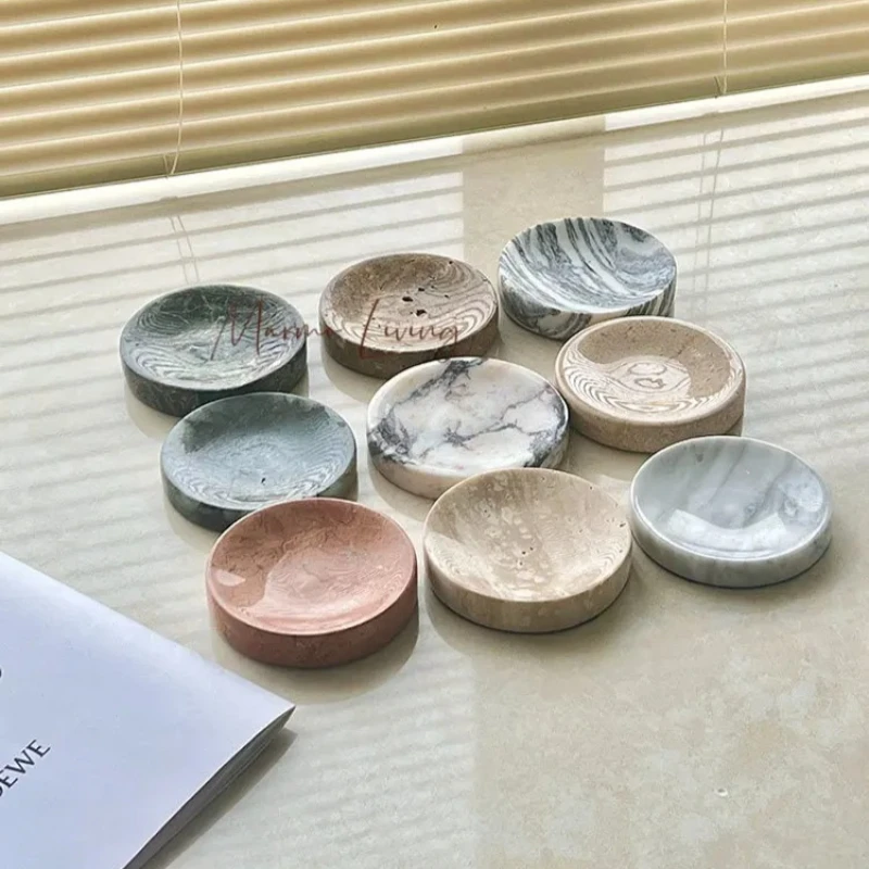 

Internet Celebrity Blogger French Tray Jewelry Plate Korean Ins Light Luxury Plate Silent Marble Decoration Customization