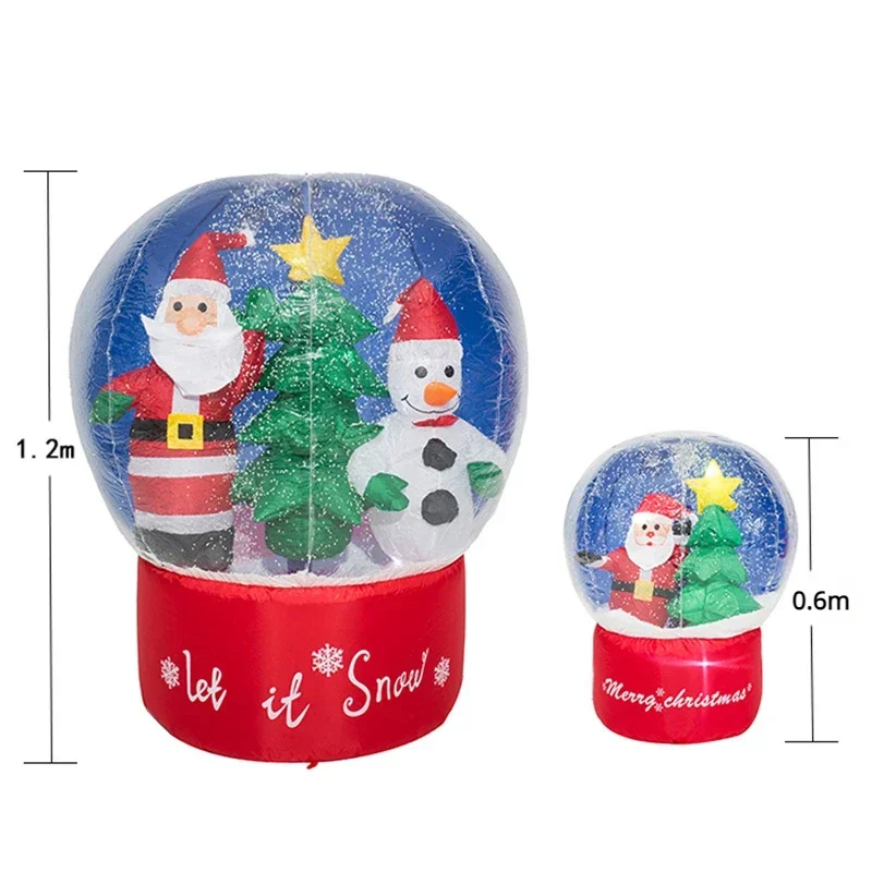 Outdoor Courtyard Decoration Christmas Glow Snowman Elk Elderly Inflatable Mold Spray Snowball Christmas Decorations