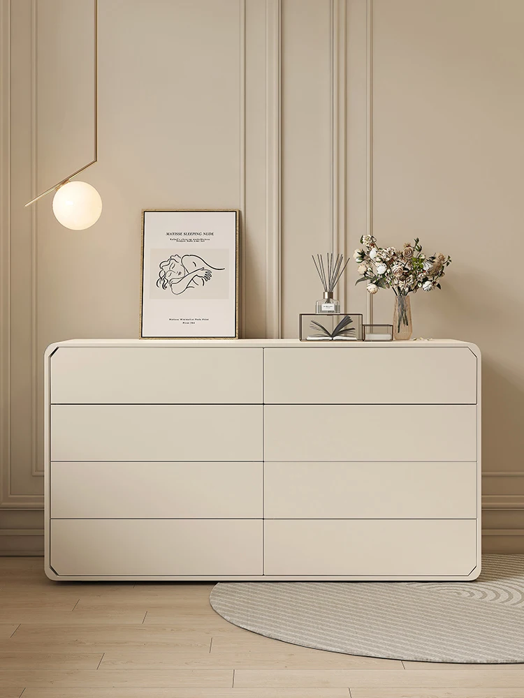 Yhl's Silent Cream Style Chest of Drawers Locker Modern Minimalist Bedroom Tailstock Chest of Drawer