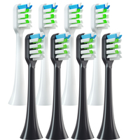 8 PCS Replacement Toothbrush Heads for SOOCAS X3S/X3U/X5 Sonic Electric Tooth Brush Soft Bristle Nozzles With Vacuum Packaging