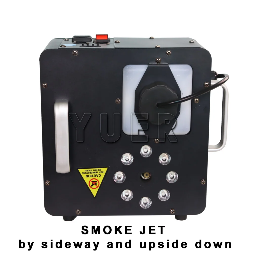 YUER 1500W LED RGB Fog Smoke Machine DMX Control Vertical  Column Haze Jet Effect Machine DJ Disco Nightclub Wedding Dance Show
