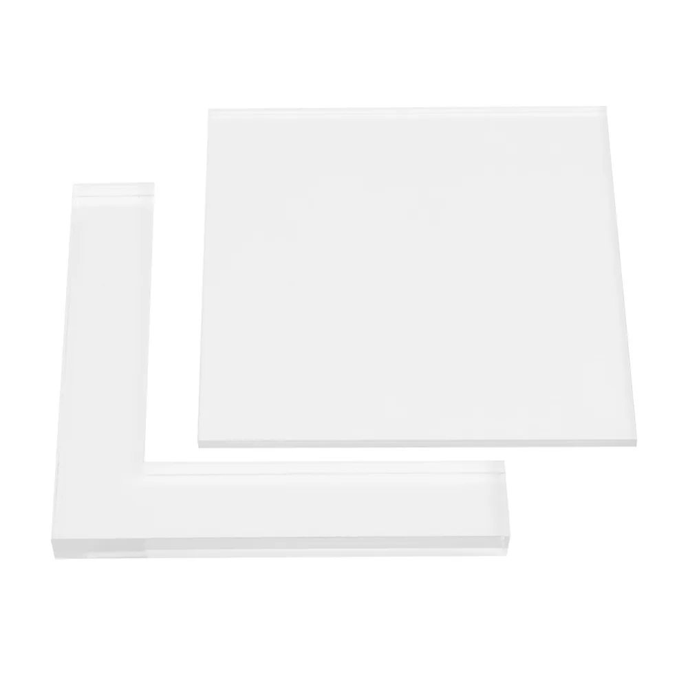 

2pcs Clear Rubber Stamp Coloring Board Decorative Mounting Blocks Acrylic Acrylic Stamp Positioner Locating Clear Acrylic Pad