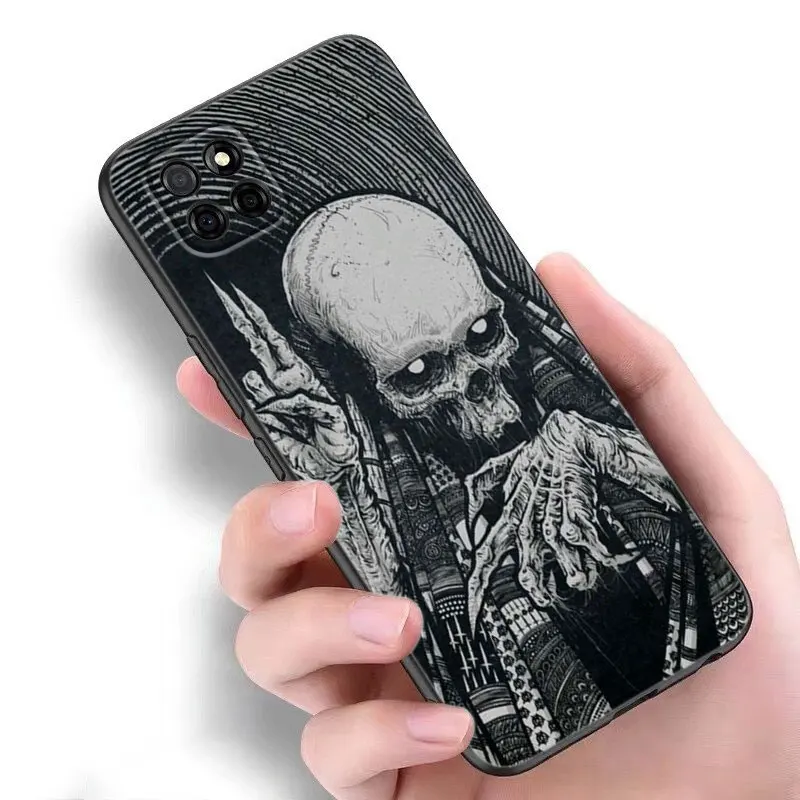 Gothic Fashion Skull Phone Case For Samsung Galaxy A13 A22 A32 4G A53 A73 5G A21 A30 A50 A52 S A12 A23 A31 A33 A51 A70 A71 A72