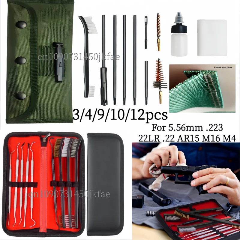 

Тактический пистолет, инструменты для чистки пистолета, латунные стальные нейлоновые щетки с двойной головкой и медиаторы, инструменты для удаления ржавчины, огнестрельного оружия, чистые инструменты