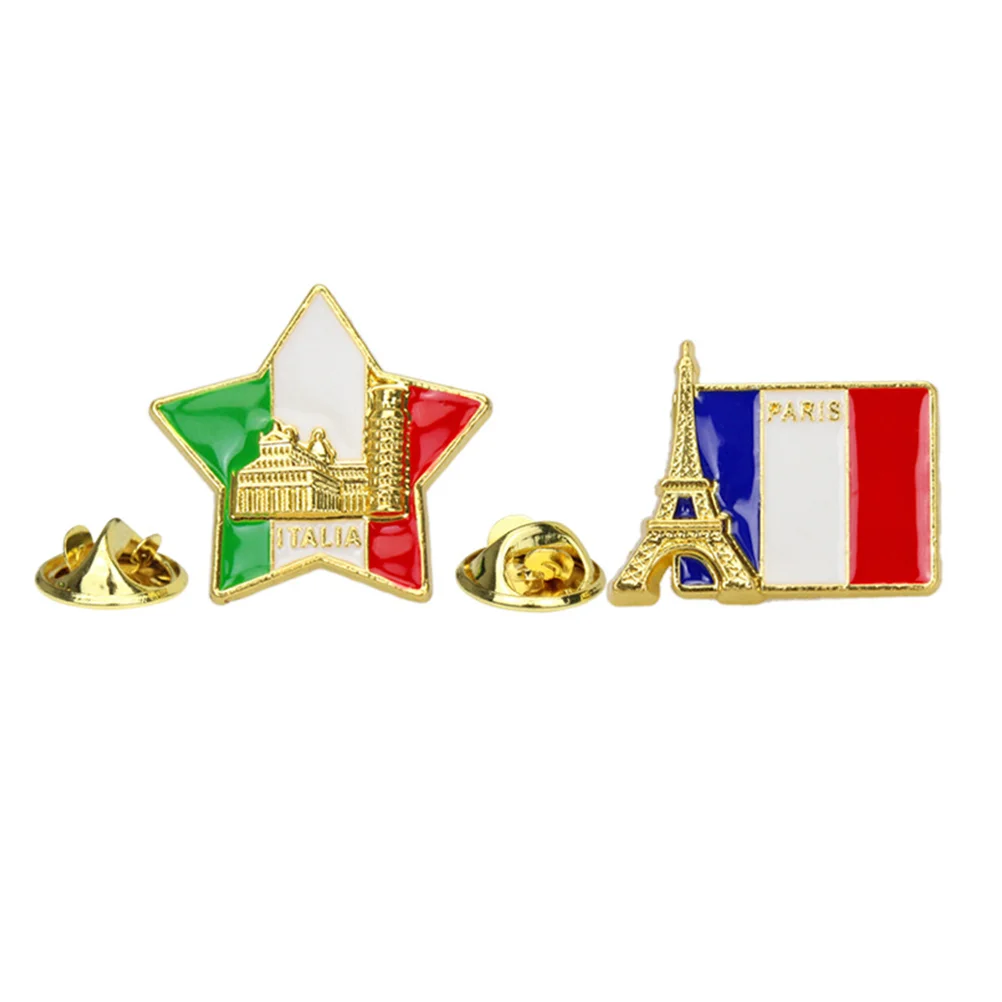 4 Pcs Fashion Tool Travel Man Bathroom Decorations Dubai Lapel Pin Pins Women Brooches