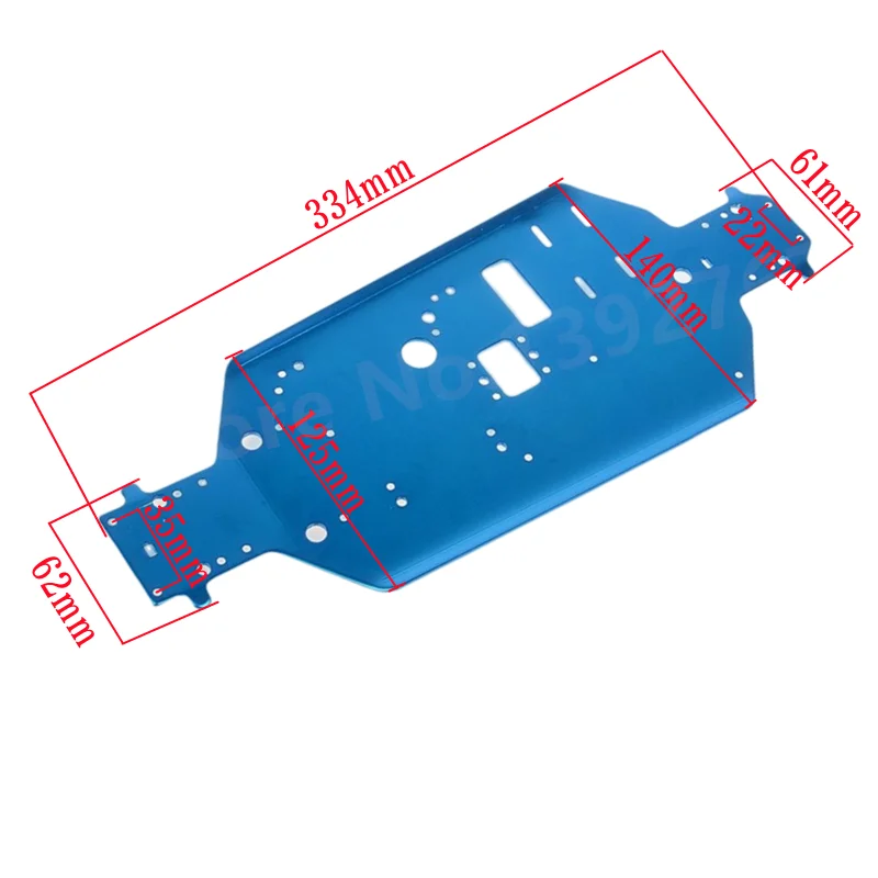 06056 Aluminum Metal Chassis For HSP RC 1/10 94188 94166 Car Buggy Truck Part