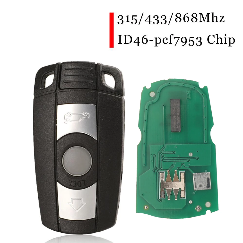 Jingyuqin kr55wk49127 cas3 Remote Smart Key für BMW 1/3/ 868 Serie x5 x6 z4/MHz Auto Keyless Control id46 pcf7953