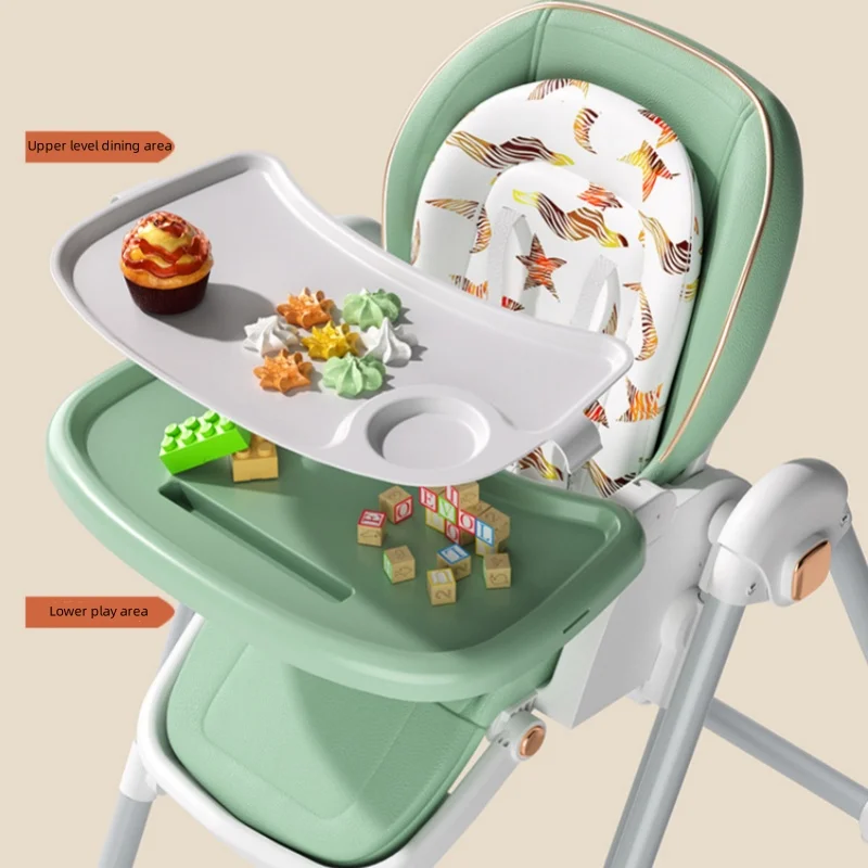 Multi-functional baby dining chair Rocking chair 2-in-1 Baby eating foldable home portable baby table seat Child chair