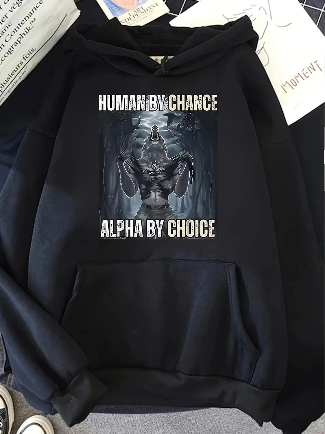 

Мужские толстовки Human By Chance Alpha By Choice, забавные толстовки для мужчин и женщин, толстовка с длинными рукавами, пуловер, ретро топы в стиле хип-хоп, одежда