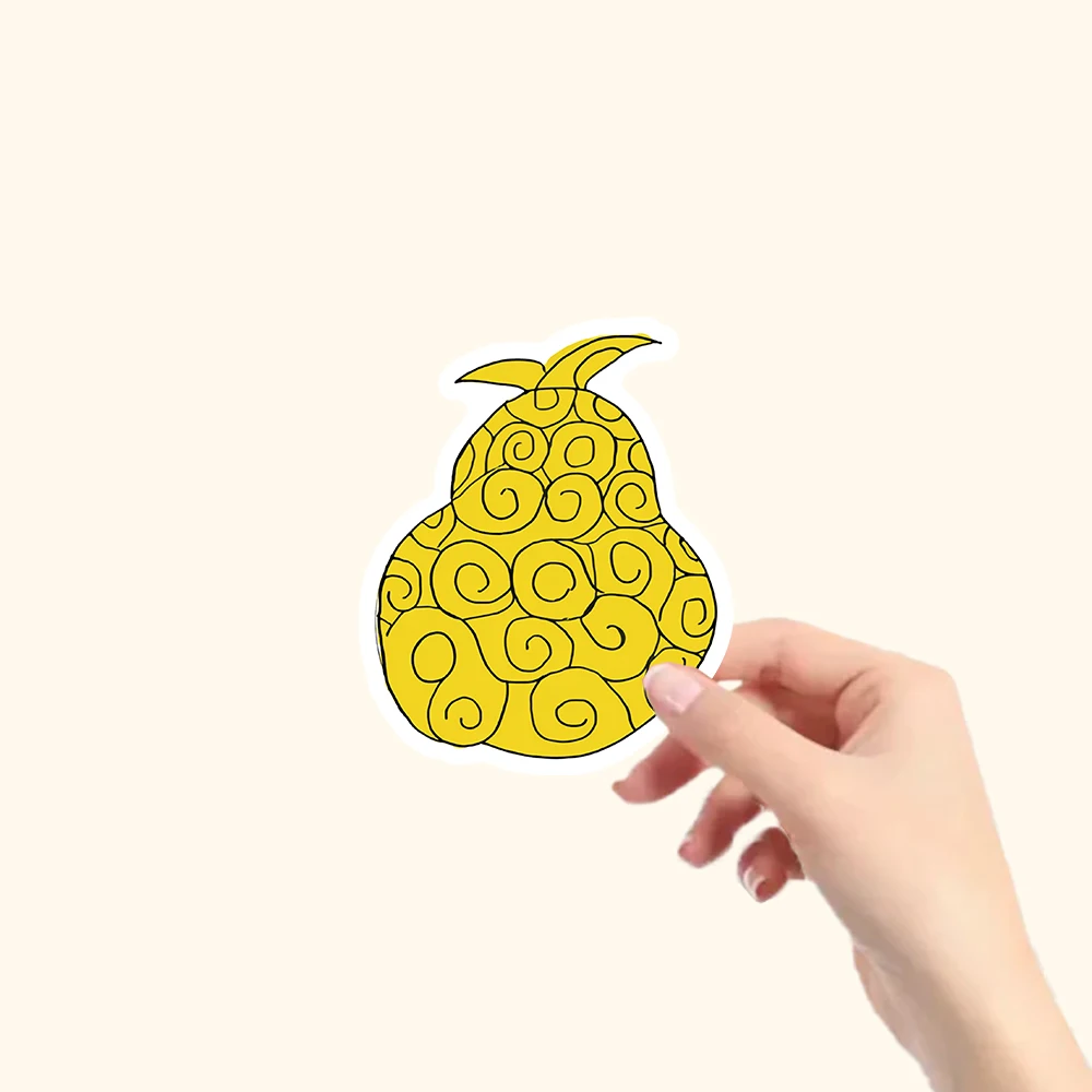 54 SZTUK Kolorowych, Uroczych Naklejek z Motywem Owoców Diabła z Anime na Laptopa, Butelkę na Wodę, Deskorolkę, Dekorację Pokoju DIY