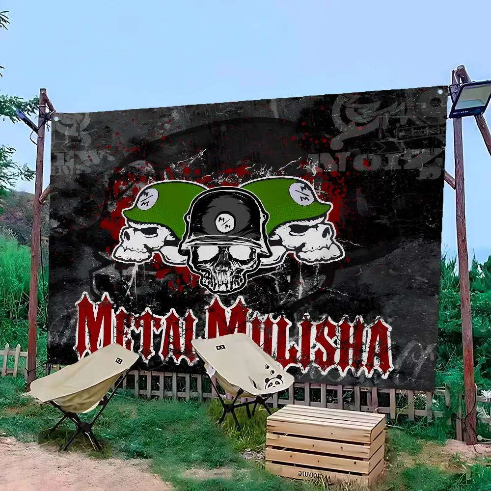 LOGO M-Metal M-Mulisha Retro Flags Multiple Choice Living Studio Booth Interior Decoration Banner