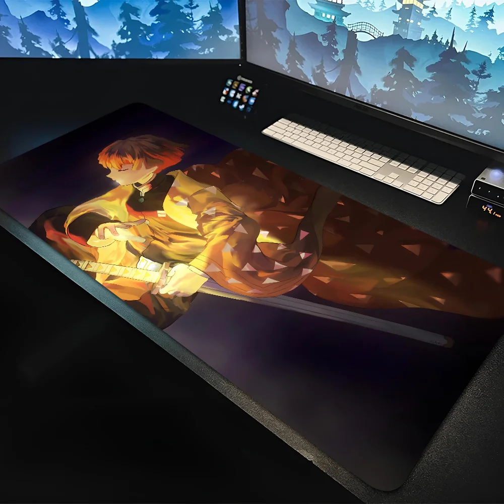 Zenitsu Agatsuma Demon Slayer Mousepad Mouse Mat Desk Mat With Pad Gaming Accessories Prime Gaming XXL Keyboard Pad Padding Mat