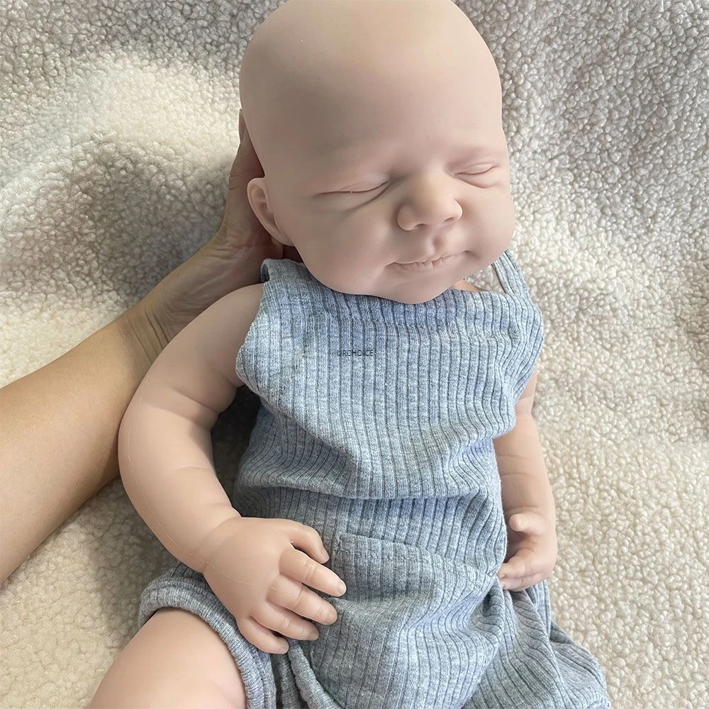 18-Zoll-unlackierte realistische Silikon-Reborn-Babys, Mädchen/Jungen, Pascale, waschbare Neugeborene, Geschenk für Kinder, Spielzeug und Sammler