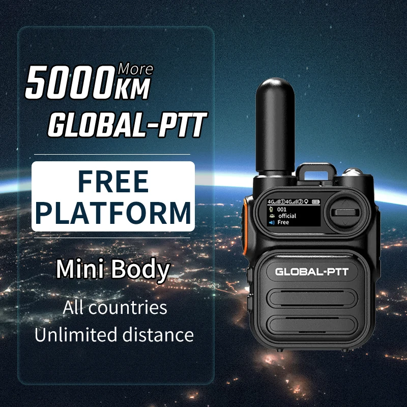 Global-PTT G388 Walkie Talkie Global Available POC 4G Mini Two-way Radio Internet Portable Profesional Long Range Communicator