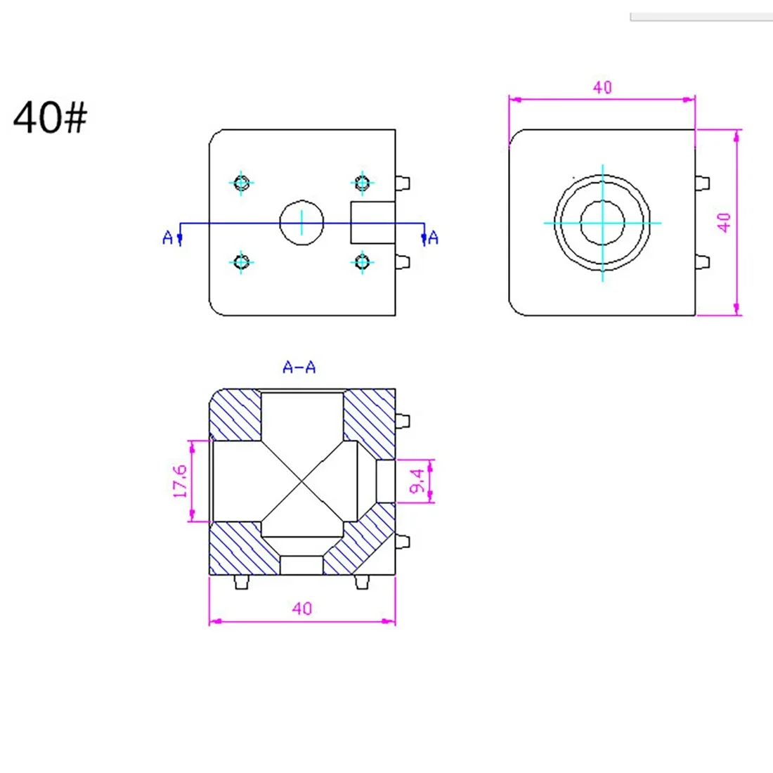 1 قطعة 2020 3030 4040 4545 الألومنيوم مكعب الزاوية موصل السحابات للطابعة الأوروبية القياسية الألومنيوم ثلاثية الأبعاد #6
