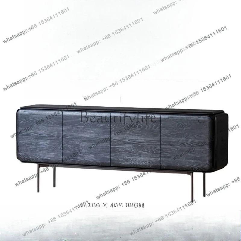 

Medieval minimalist solid wood dining side cabinet storage storage cabinet