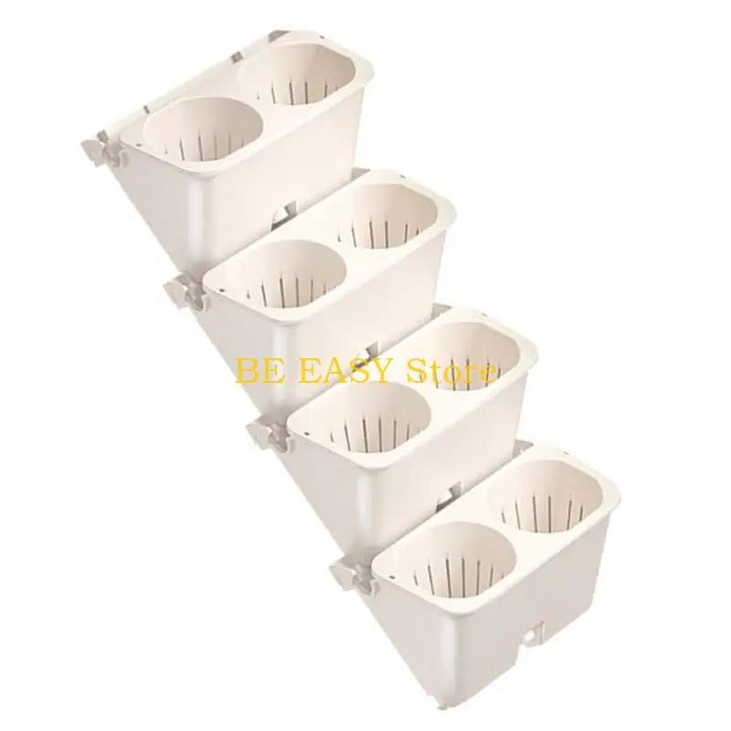 E28F Vertical Garden Planter Light weight Weather Resistant Wall Mounted Flower Pots