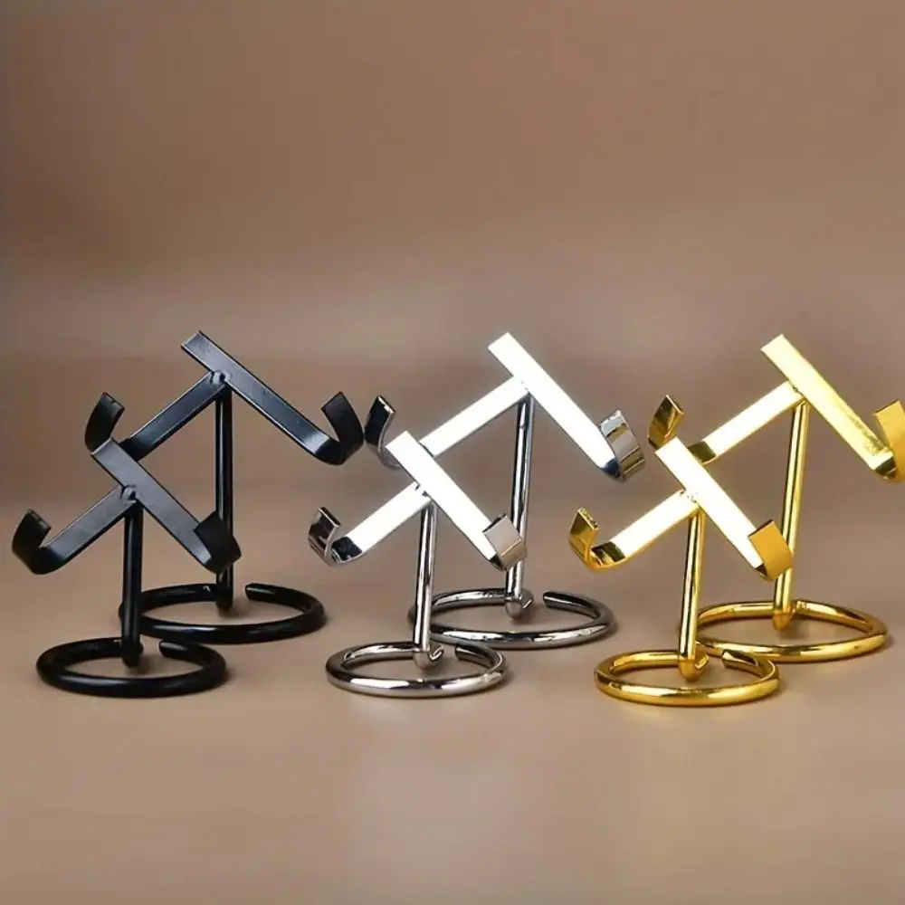 

Metal Base Love Chip Bracket Simple Decorative Crystal Specimen Display Holder Silver/Black Sphere Stone Support Home Decor