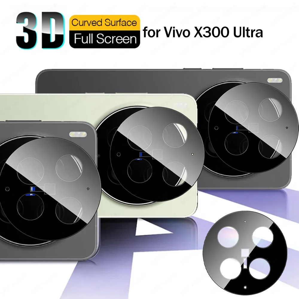 1-3PCS Black Slim Anti-Drop Camera Protector Film For VIVO X500 Pro Max X500 X300 Ultra HD Rear Camera Anti-Fingerprint Lens Cap