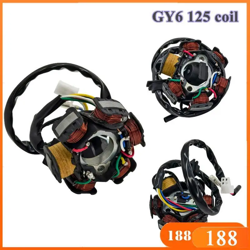 6 Poles 5 Wires Half-wave Ignition Magneto Stator For Gy6 50cc 70cc 90cc 110cc 125cc ATV Quad Pocket Bike
