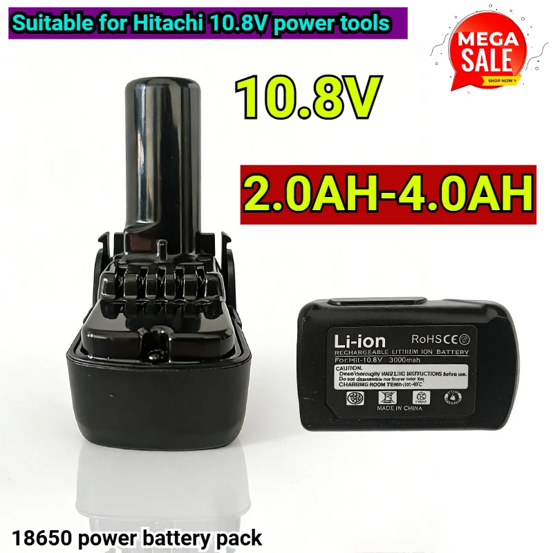 Suitable for Hitachi 10.8V 2.0-4.0Ah Rechargeable Lithium Battery. Original Power Battery Suitable for Hitachi 12V Power Tools.