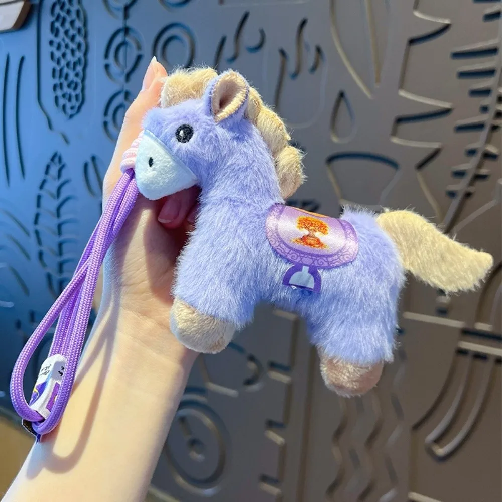 

Creative Pony Pendant Mascot Dolls Yuanbao Stuffed Animal Keyring Soft 12cm Plush Horse Keychain Festive Decor