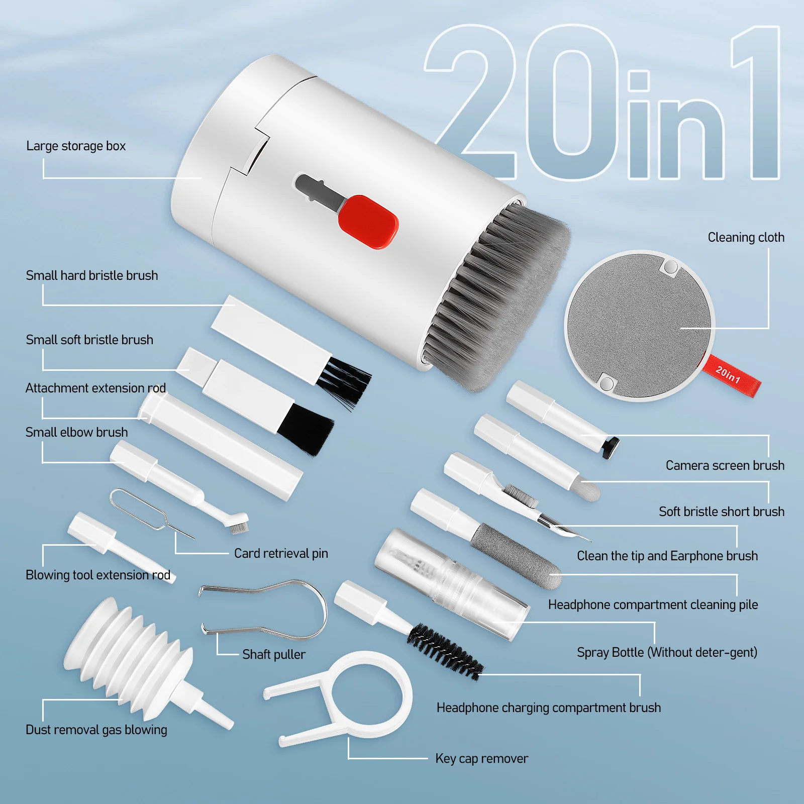 مجموعة واحدة من أدوات التنظيف الإلكترونية للهاتف والكمبيوتر المحمول ولوحة المفاتيح وآمنة وموثوقة ومزيل بقع بصمات الأصابع للغبار #6