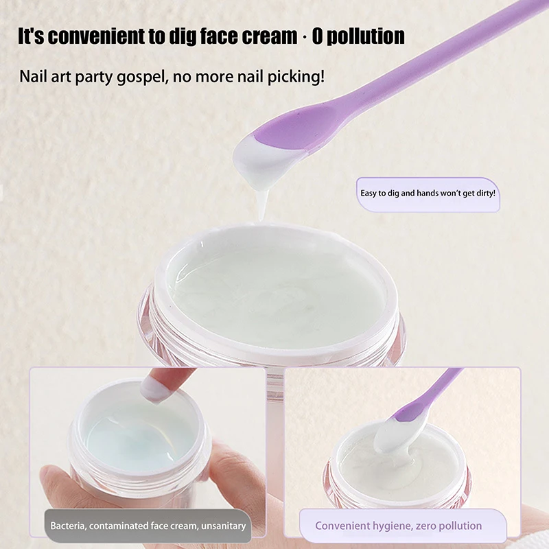 1/3Pcs Cosmetic Bottle Silicone Mini Scraper Baking Double End Two In One Spatula Jam Deep Bottle Scraper Spoon Set