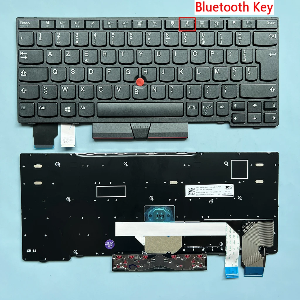 

X280 French Keyboard for Lenovo Thinkpad X280 A285 X390 X395 X13 L13 Yoga Gen 1 Gen 2 Laptop 01YP091 SN20P33521 PK1316P2A19 FR