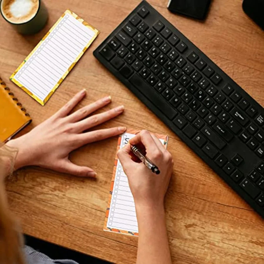 4 دفاتر ملاحظات مغناطيسية للثلاجة قائمة البقالة وسادة مغناطيسية للثلاجة لوحة قائمة البقالة المغناطيسية للثلاجة 60 ورقة لكل ملاحظة