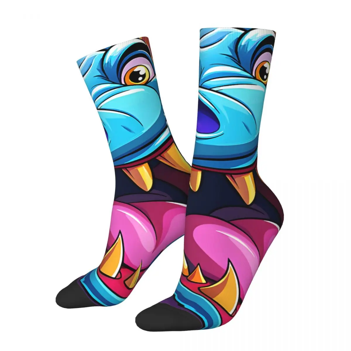 

Crazy compression Hungry Hippo Snack Attack! Sock for Men Harajuku Quality Pattern Crew Sock Novelty