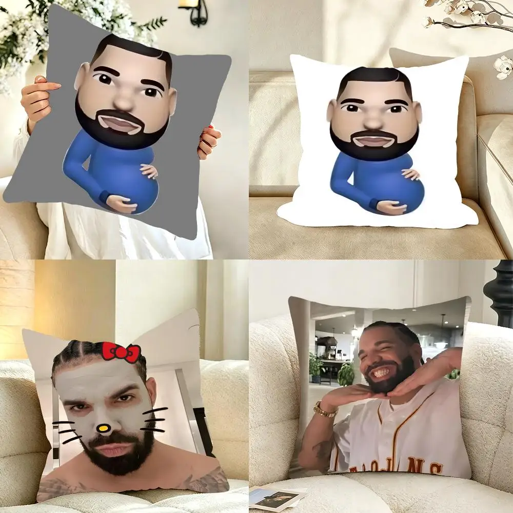 Celebrity Meme Drake Cushion Cover Bedroom bed reading backrest cushion Festive plush holiday Soft plush throw