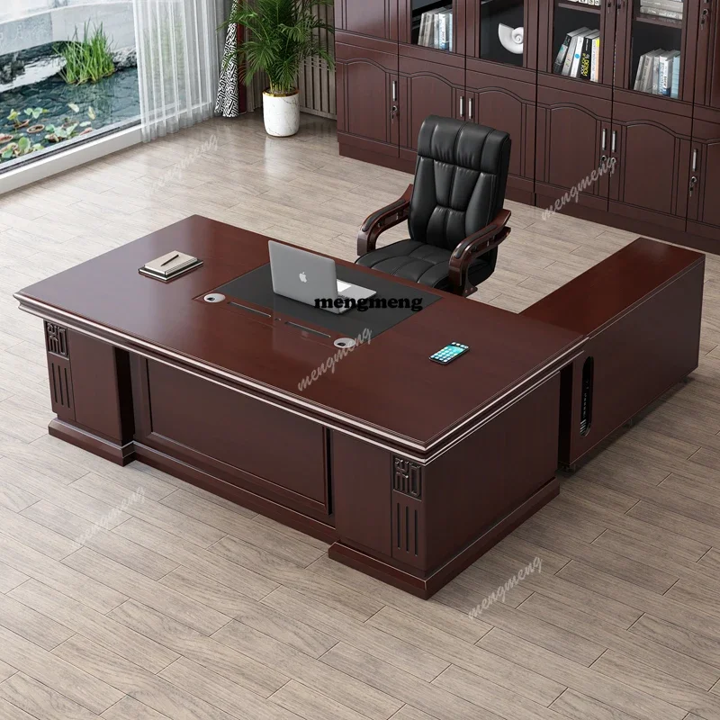 Hot sales Storage Drawers Manager Executive Desk Manmade Board Bureaux Corner Computer Desk Work Modern Mesa De Escritorio Home