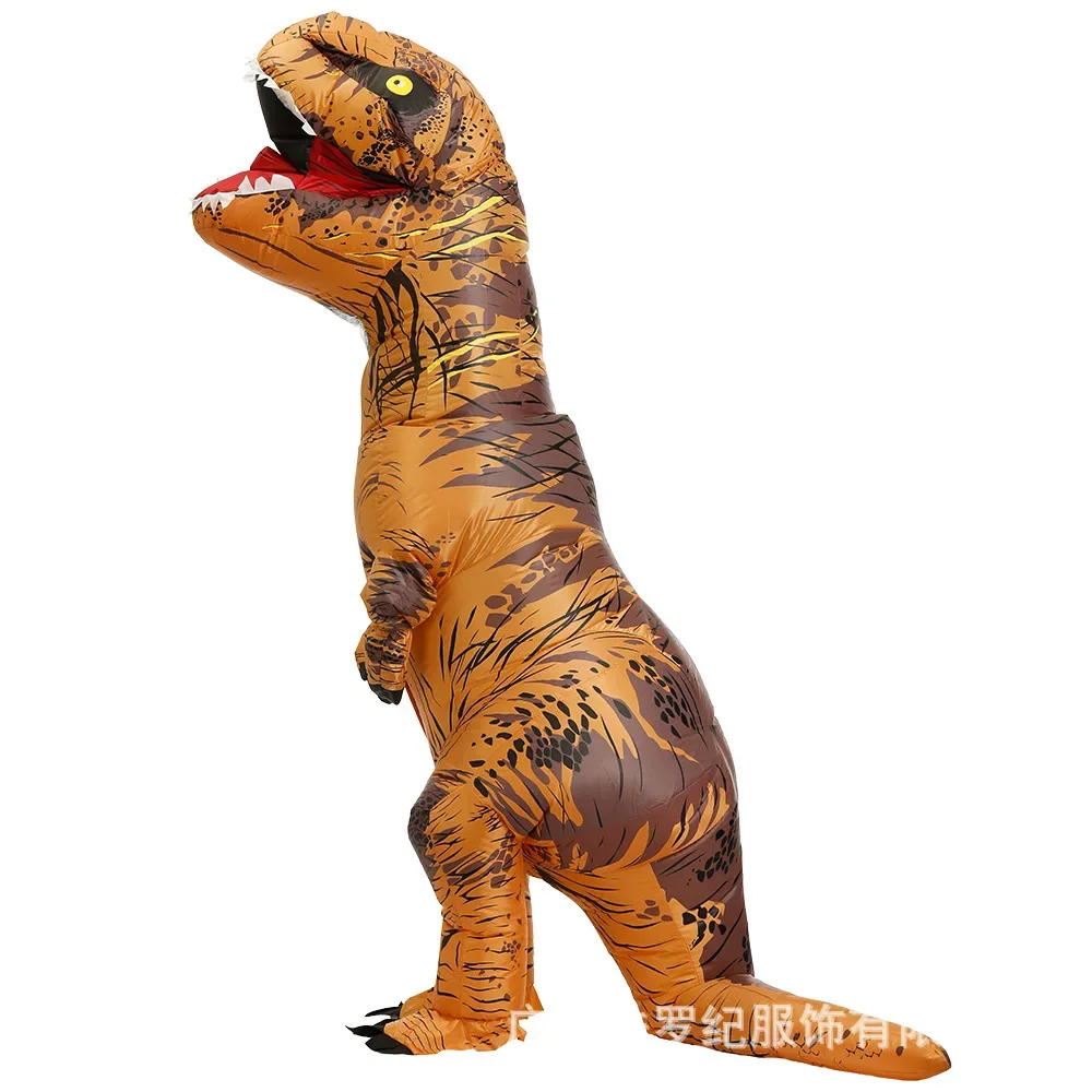 Traje de dinossauro inflável para adultos e crianças, T-Rex, Purim, Cosplay de Halloween, trajes extravagantes, desenhos animados mascote, anime