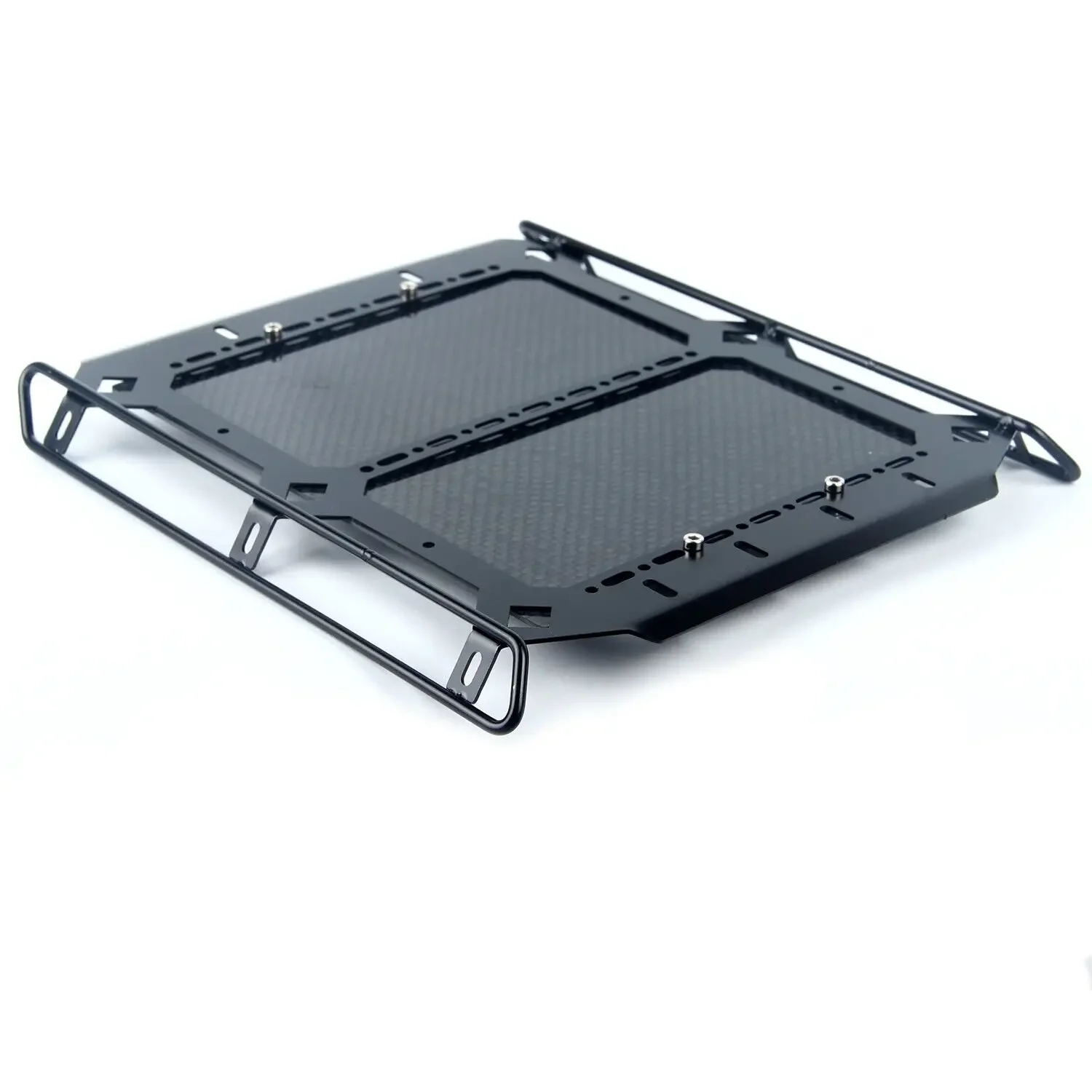 LCX Racing 1/10 RC voiture sur chenilles en acier avec plateau à bagages en Fiber de carbone porte-bagages pour Traxxas TRX6 TRX4 mises à niveau pièces accessoires