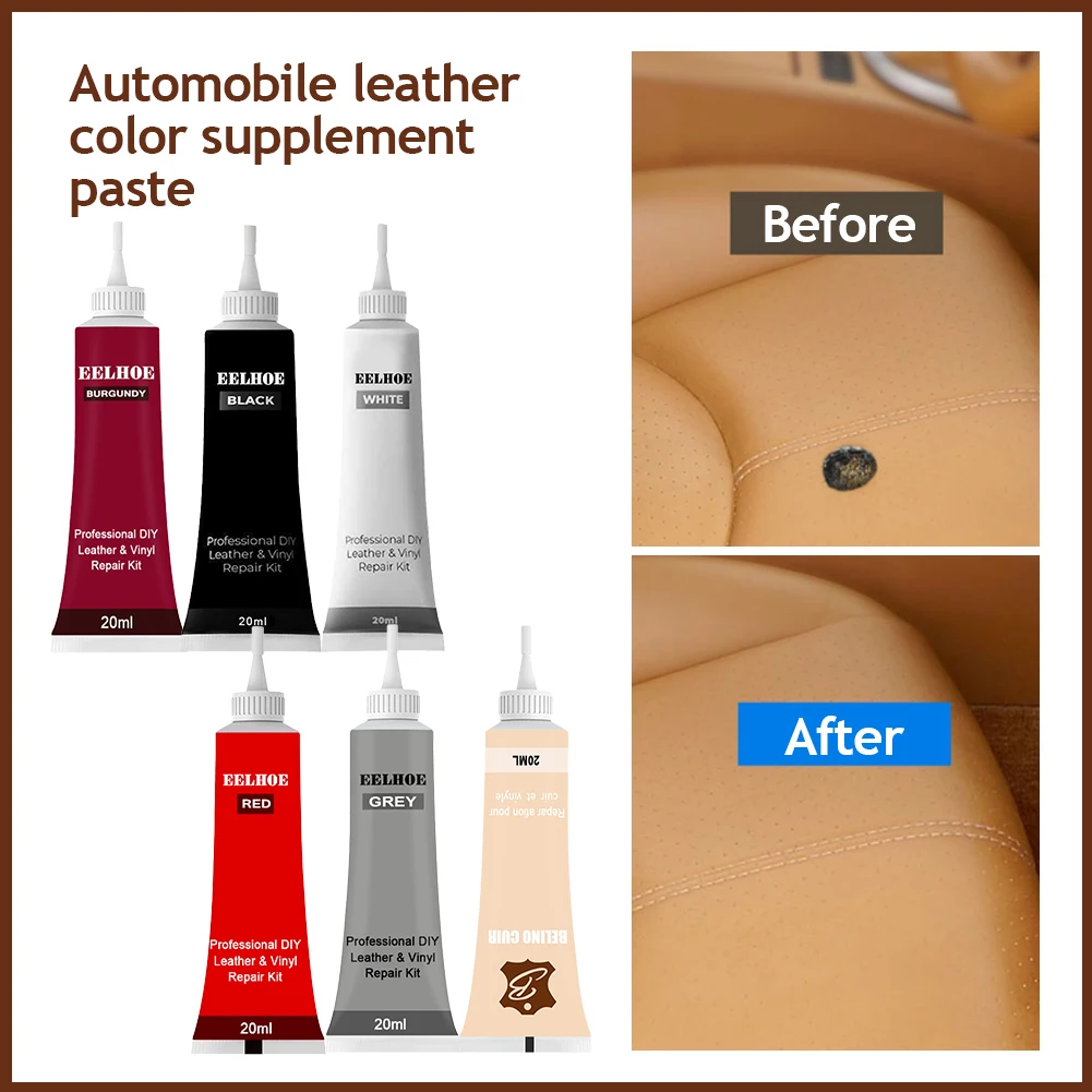 20ml Leather Repair Gel Car Repair Scratches Cracks Home Car Seat Sofa Leather Complementary Refurbishing Cream Repair Paste