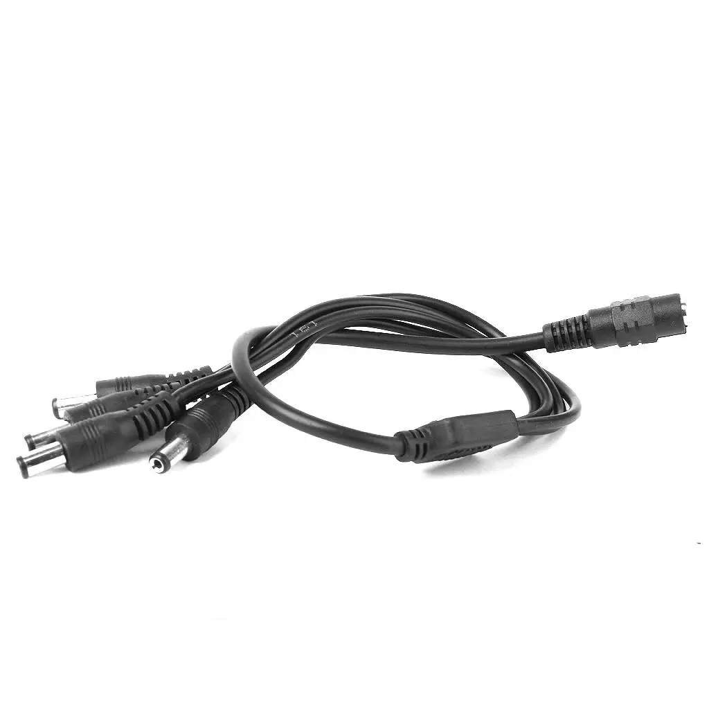 Female Pc Power Cable Splitter 1 to 4 for Security Cameras Video Device Extension Metal Plastic Durable