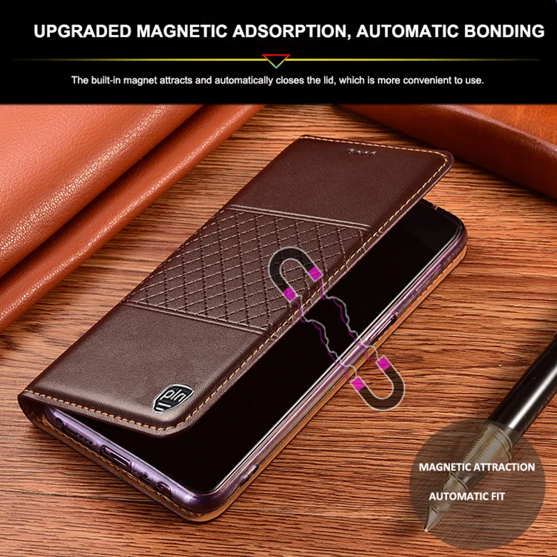 Imagem -03 - Luxo Case de Couro Genuíno para Huawei Honor 8s 9i 10 10i 20 Lite 20i 20s 20e 20 Pro Cartões Suporte Bolsas Telefone Flip Capa