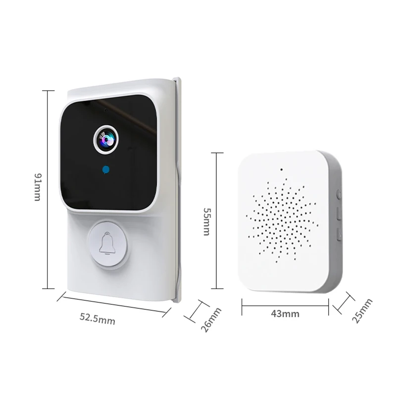 Jeatone 2.4G WiFi Video Doorbell Tuya Smart Outdoor Home Wireless Video Intercom Night Camera Door Bell Access Control System