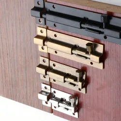 1.5/2/3/4 Inch Long Silver Stainless Steel Door Latch Solid Sliding Lock Bolt Latch Hasp Staple Gate Safety Lock