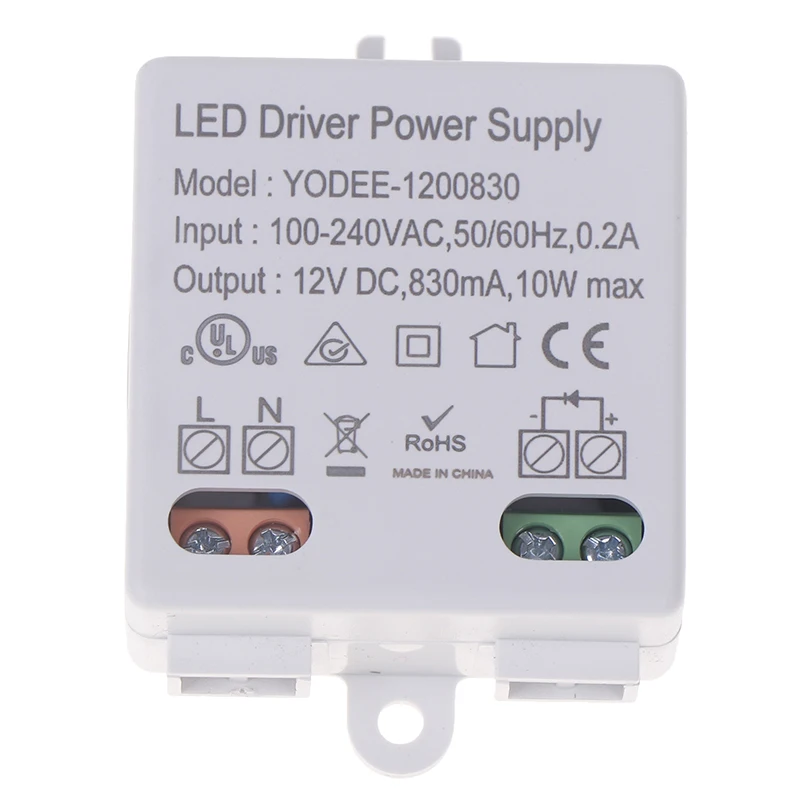 عملي LED سائق الطاقة الجهد المستمر محرك التيار الكهربائي ل 12 فولت LED أضواء المشارب التيار المتناوب إلى تيار مستمر 10 واط LED امدادات الطاقة