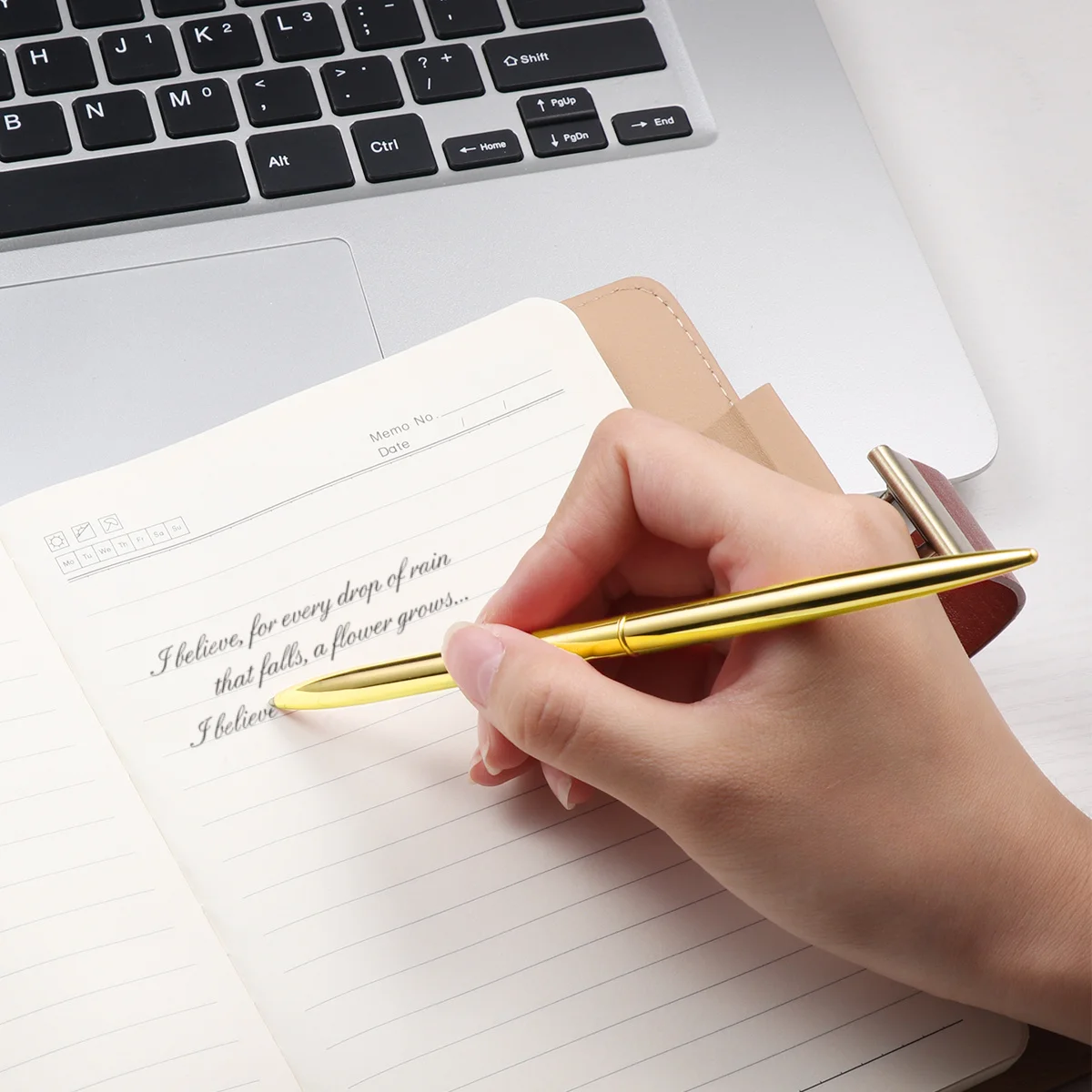 

6Pcs Metal Ballpoint Pens Black Ink Lightweight Design for School Office Use Ball Pens for Students Teachers