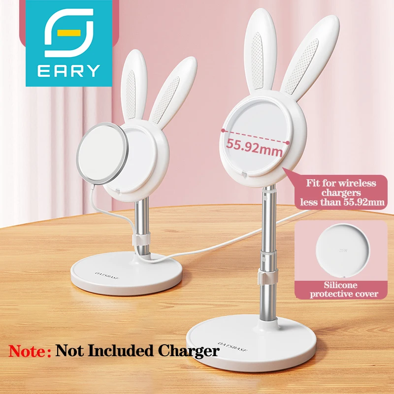 

Портативная подставка для беспроводного зарядного устройства Eary, настольный держатель для телефона, зарядное устройство Magsafe для iPhone 16/15/14 Pro Max (зарядное устройство в комплект не входит)