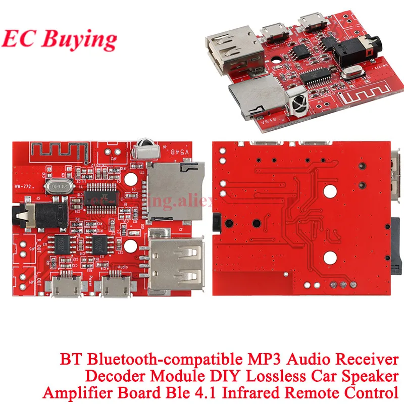 1-2 Peças XY-BT-Mini Receptor de Áudio Bluetooth Compatível BT Ble 4.1 Placa Decodificadora MP3 WAV Sem Perdas Módulo de Música Estéreo Sem Fio DIY