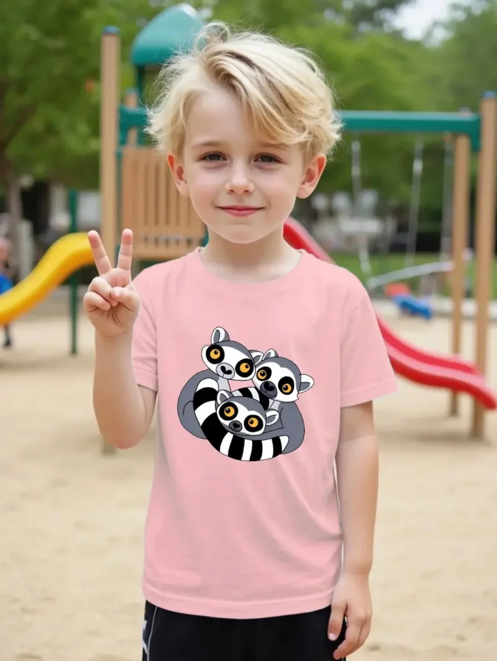 

Children's Clothing T-Shirts for Boys Cute Animals Pattern 3D Print Summer Simple T-Shirts Outdoors Sports Tops Kids' T-Shirt